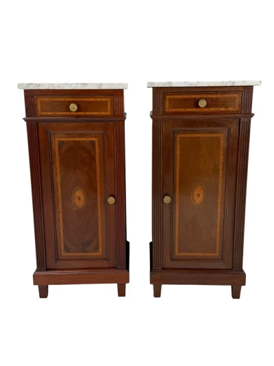 Pair of Art Nouveau Nightstands or Bedside Tables, 1900s